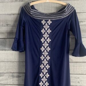 Cabana Life Dress, Size M,  Navy Blue, UPF 50+ Rate